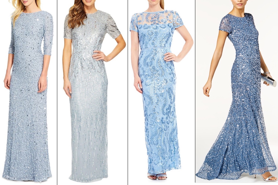 light blue adrianna papell dresses