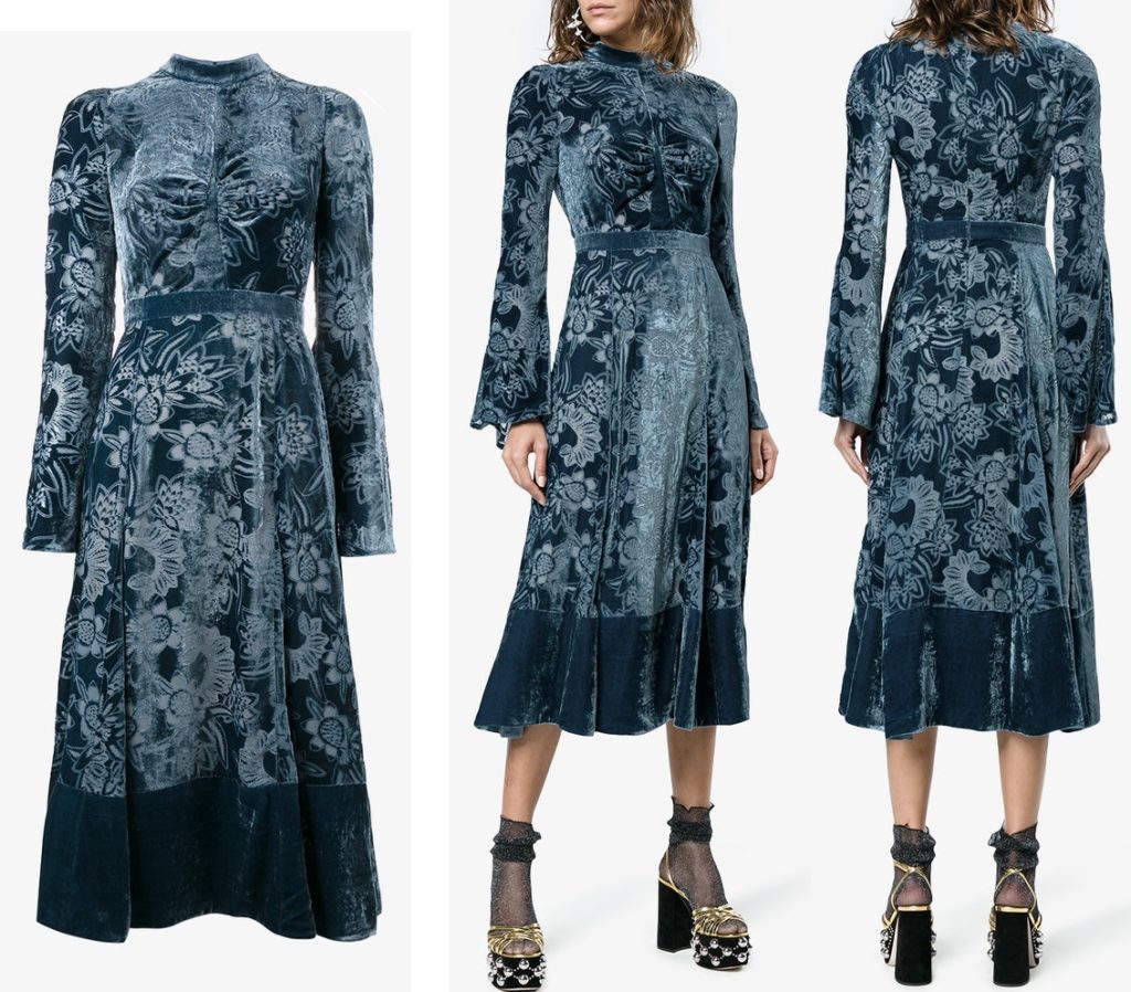 Kate in Another Erdem Dress with an Ida Sjöstedet Coat – What Kate Wore