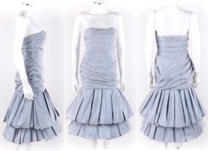 Alexander McQueen Ruched Balloon Skirt 2007 2007 Sarabande Iridescent Silk  Pleated Mermaid Dress  What Kate Wore