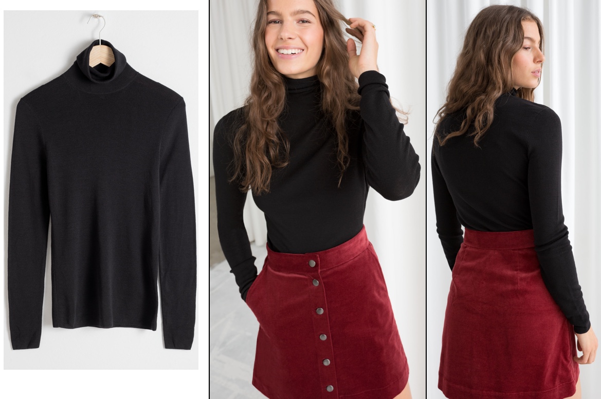 Kate Possible Black Sweater Turtleneck Coach Core Other Stories Oct 30 2018  – What Kate Wore