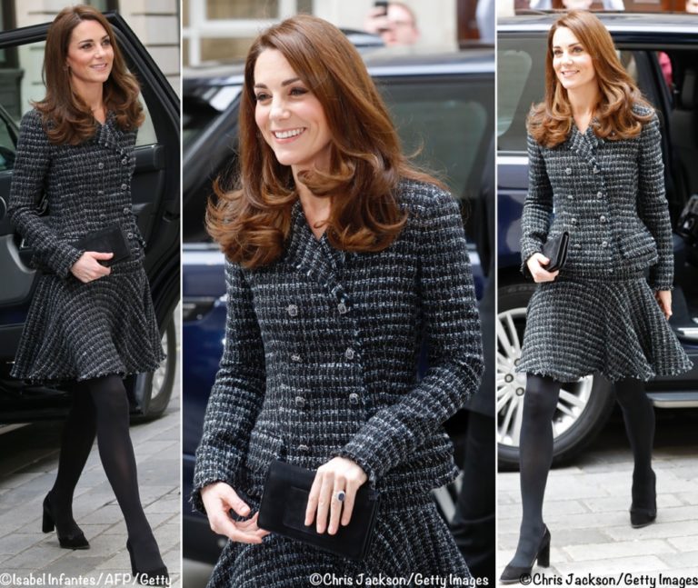 Kate Brings Back Bouclé Suit for Evelina London Engagement – What Kate Wore