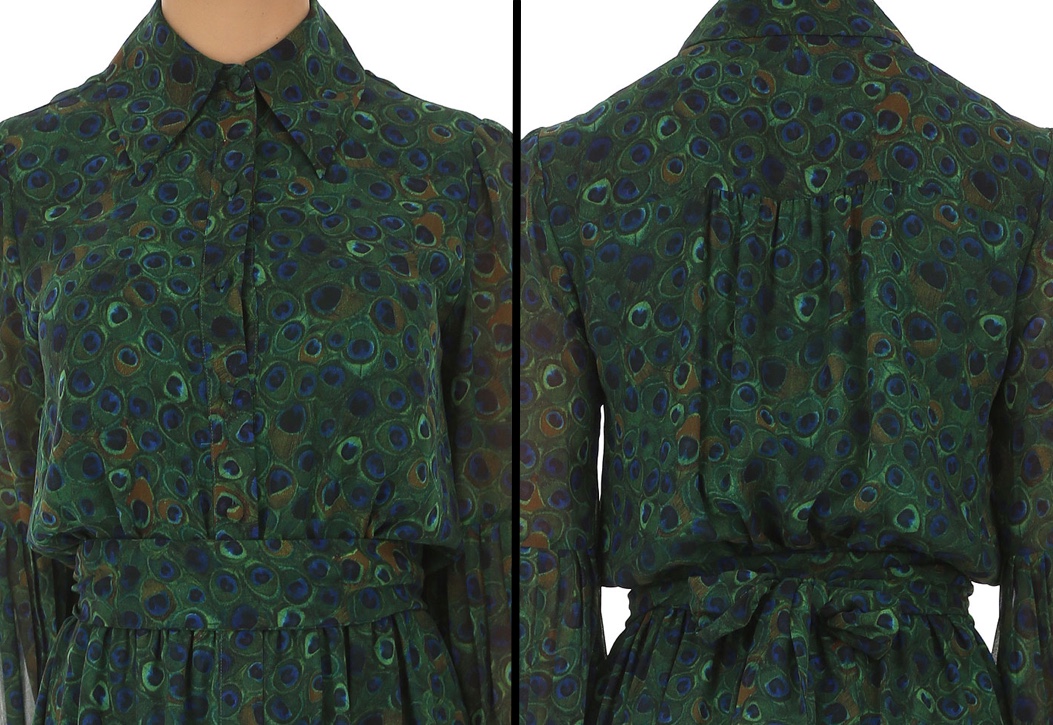 michael kors peacock pattern dress