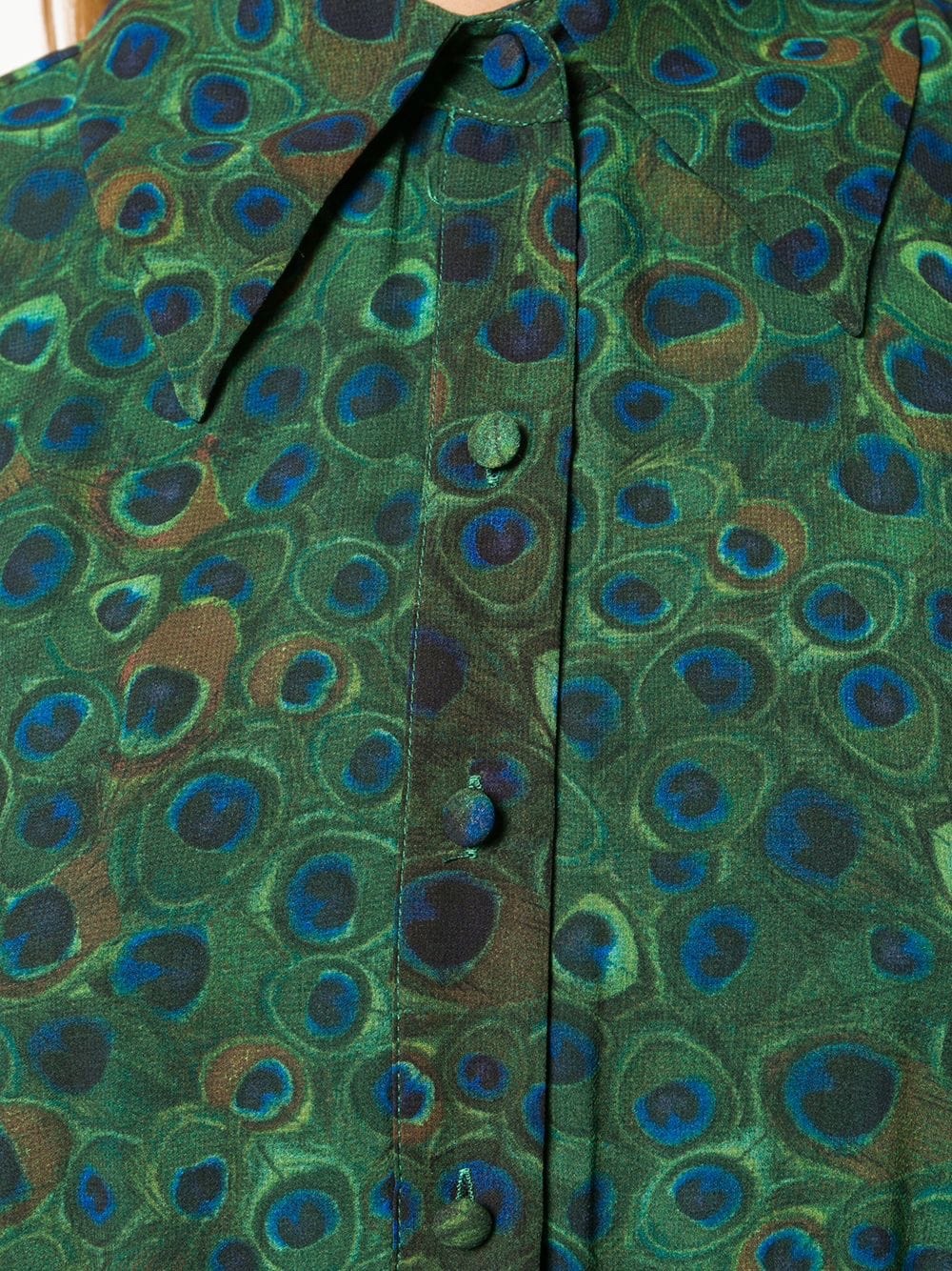 michael kors green peacock dress