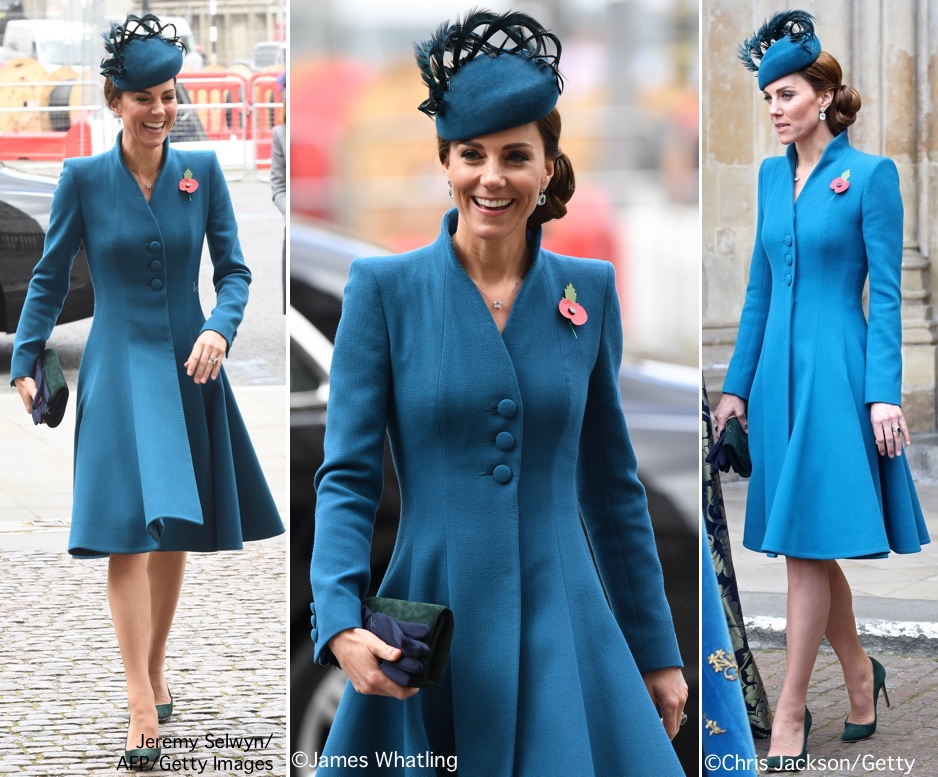 Kate in Catherine Walker for Somber ANZAC Day Service – What Kate Wore