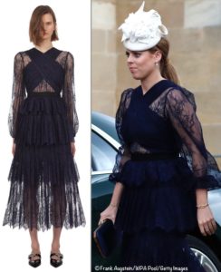 Windsor Wedding Beatrice Navy Self Portrait Dress May 18 2019