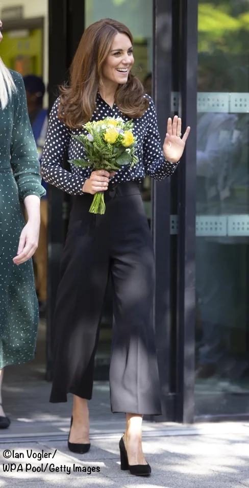Kate Middleton's Sleek Black Trousers Look Like My Go-To Work Pants