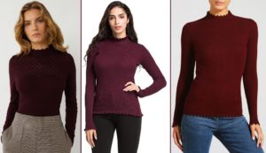 Scalloped neck sale sweater