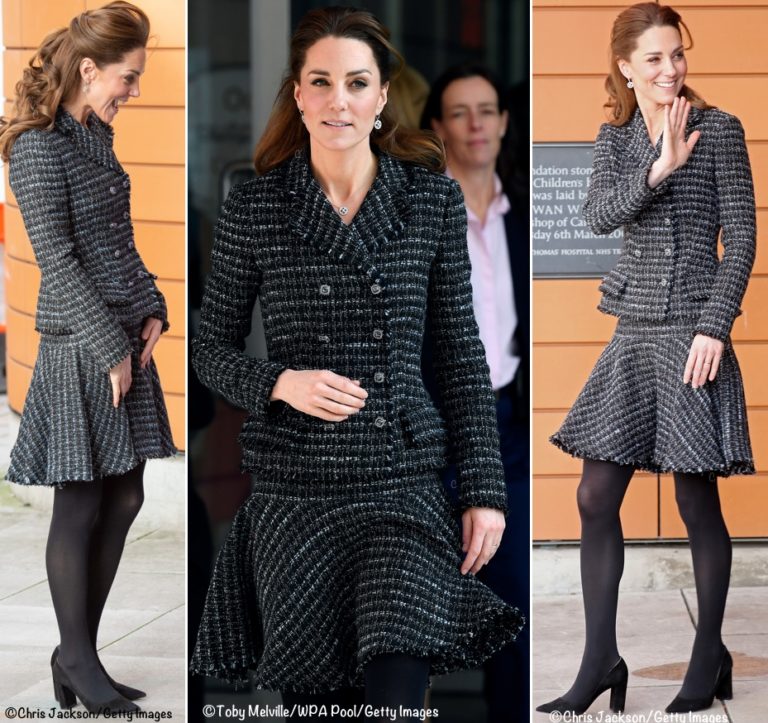 Kate Brings Back Bouclé Suit for Evelina London Engagement – What Kate Wore