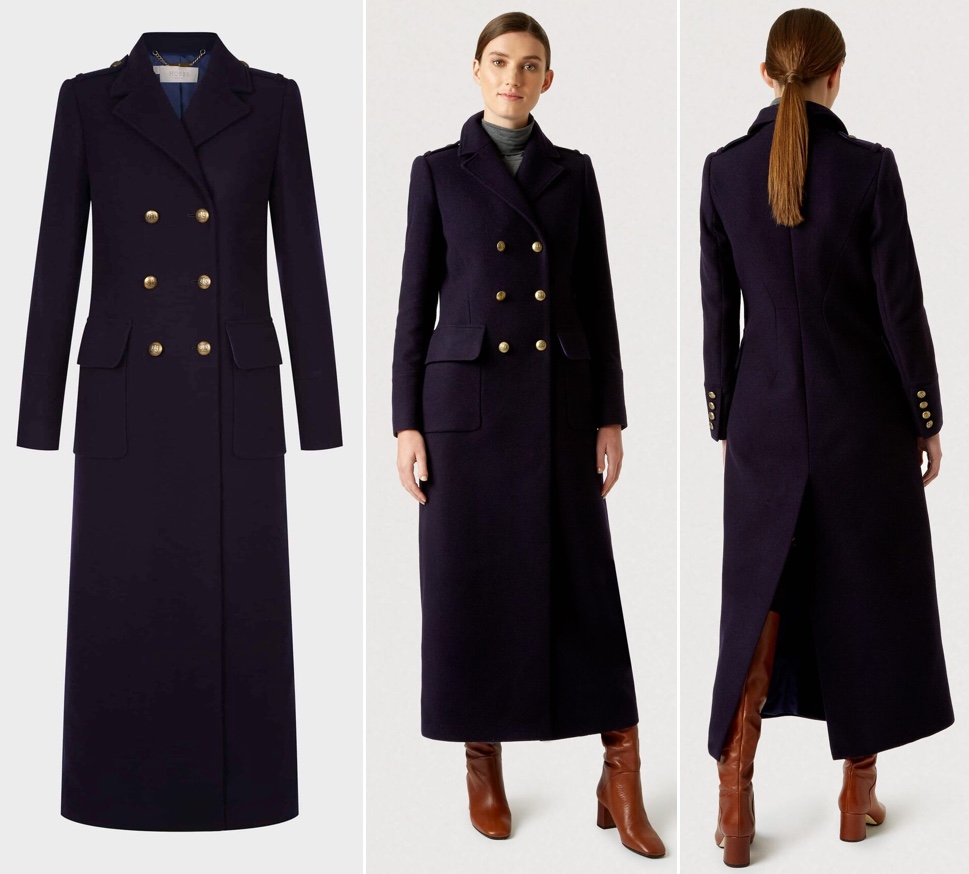 Hobbs Navy Bianca Coat Product Shots Feb 4 2020 What Kate Wore