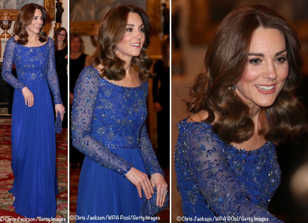 Kate Brings Back Jenny Packham Evening Gown for Buckingham Palace ...