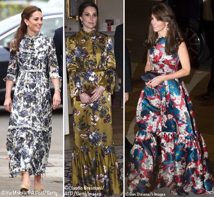 A Look at the Duchess’s Floral-Themed Evening Gowns – What Kate Wore