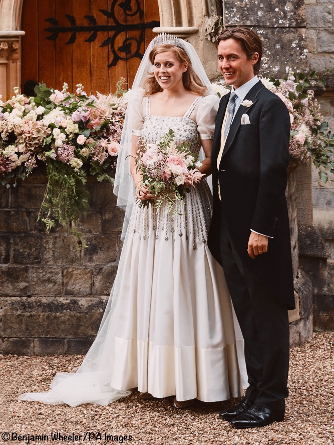 Princess Beatrice in Queen's Vintage Gown for Private Wedding – UPDATED – What Kate Wore