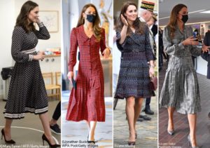 Kate 4 Dresses Pleated Skirts Kate Spade Houndstooth Zara Alessandra Rich  Chanel – What Kate Wore