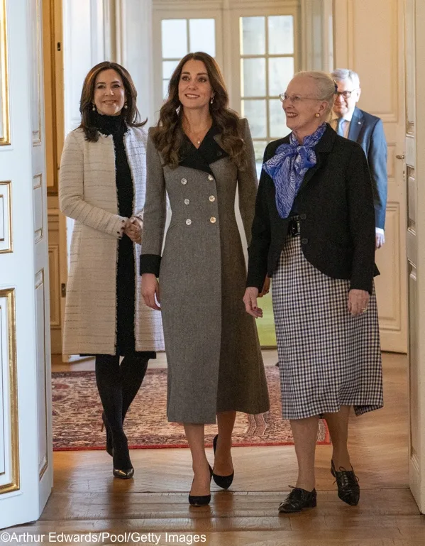 Crown Princess Mary looks chic in a Chanel-style dress as she