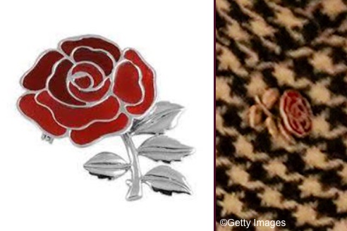 English Rose Rugby Tie Clip 