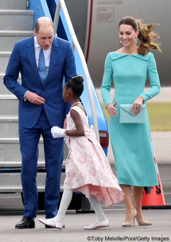The Duchess Wears Emilia Wickstead for Bahamas Arrival