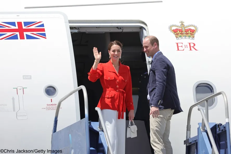 Kate Middleton Wears Vintage YSL Red Jacket For Her Belize Departure
