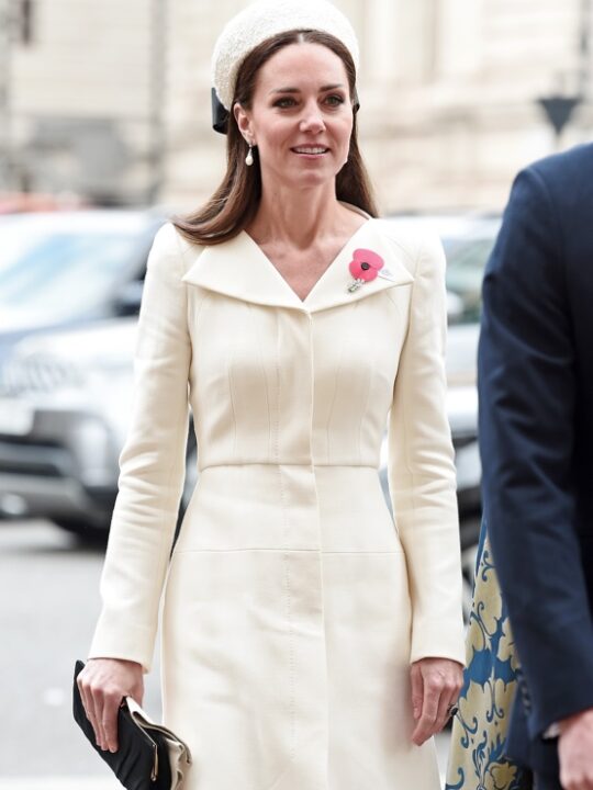 The Duchess in Alexander McQueen Coatdress for ANZAC Day Service