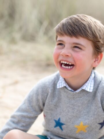 Prince Louis on the Beach for Delightful Fourth Birthday Photos