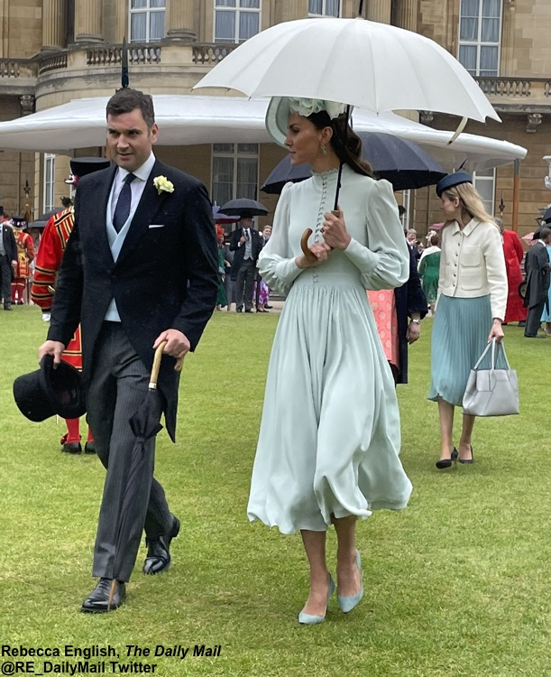 The Duchess Updates Familiar Dress with New Accessories for Garden Party – UPDATED – What Kate Wore