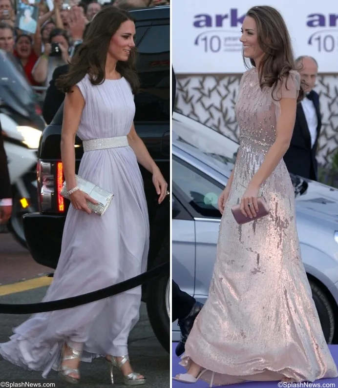 Kate Middleton's gold dress: Jenny Packham Goldfinger sequin gown