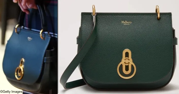 Mulberry Small Amberley Satchel in Green - Kate Middleton Bags