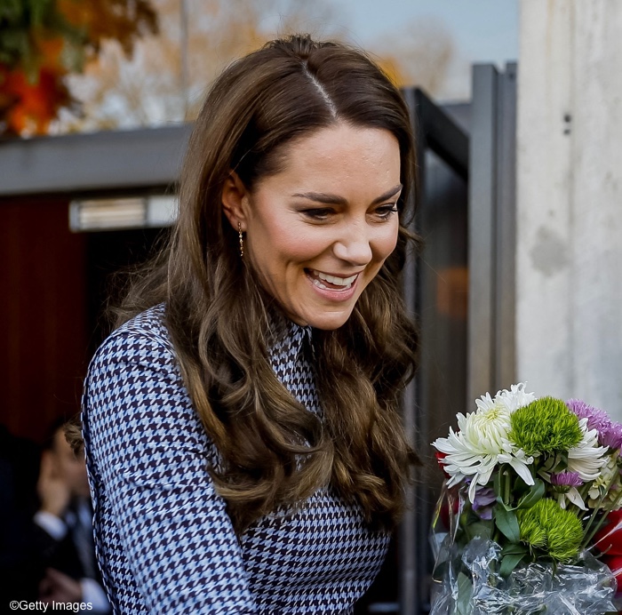 Kate Middleton wears houndstooth at Harvard during Boston visit