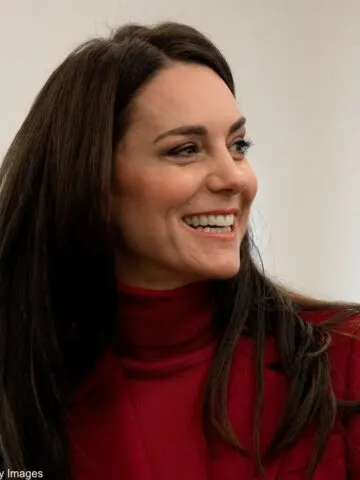 The Princess in Rich Berry Shade for Food Bank Visit