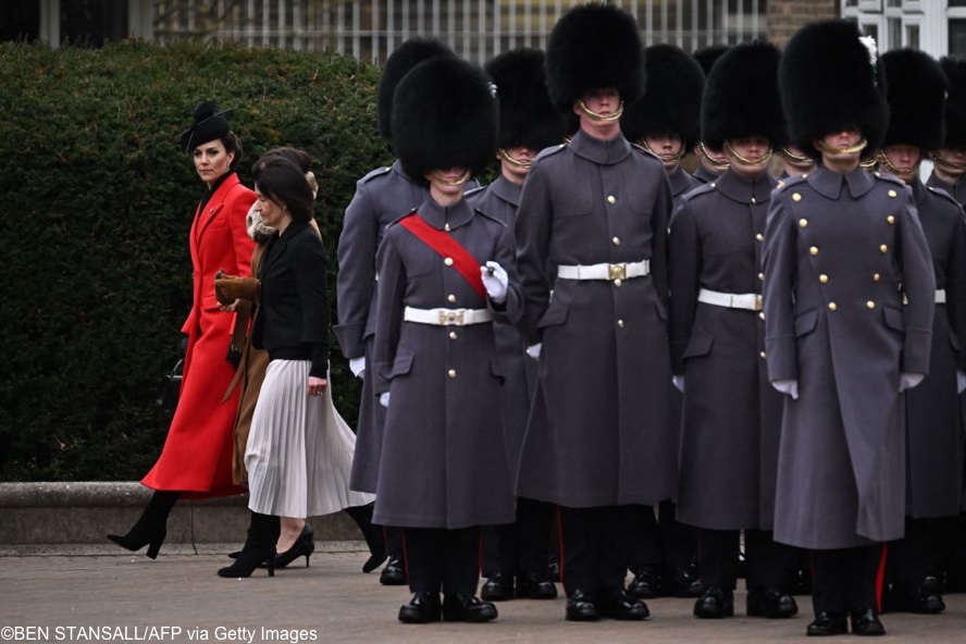 It’s Red Alexander McQueen for St. David’s Day with the Welsh Guards
