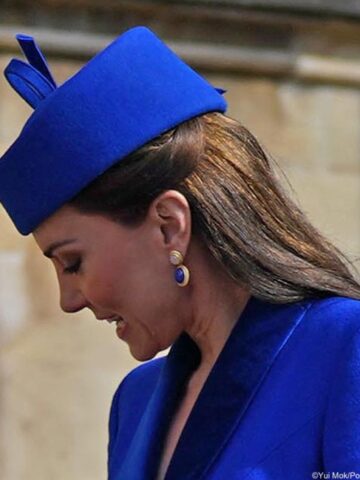 The Princess in Royal Blue for Easter Sunday Service at Windsor