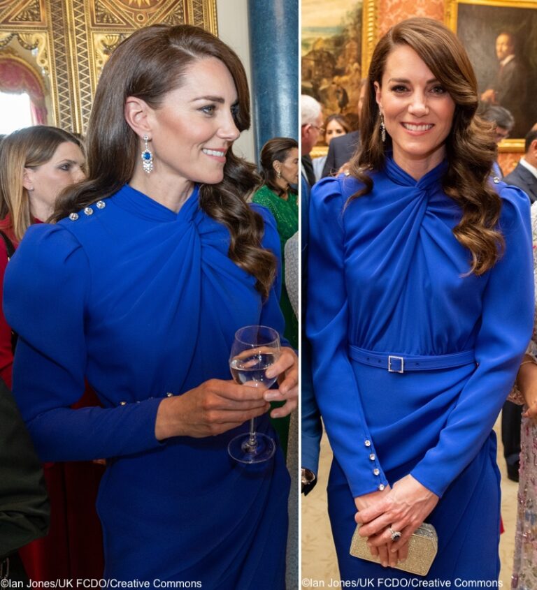 It’s Royal Blue Self-Portrait for Pre-Coronation Reception – What Kate Wore