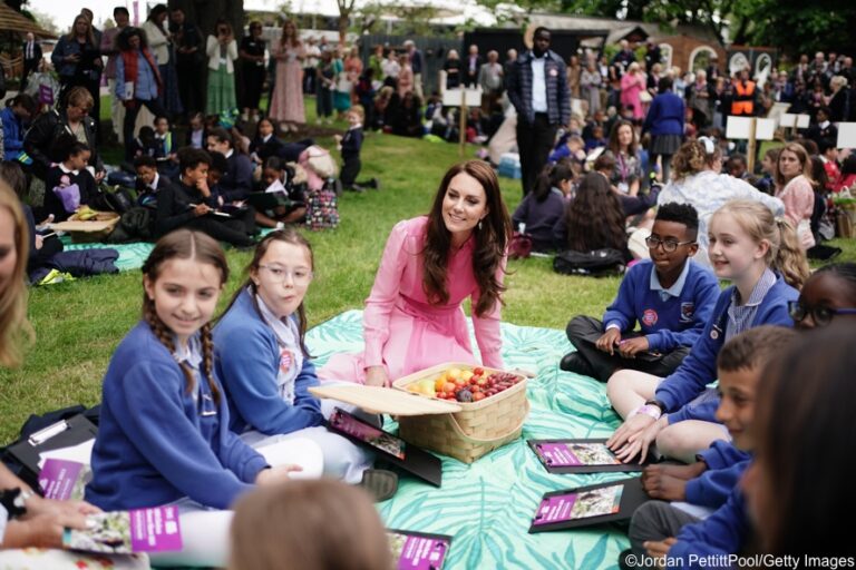 The Princess Brings Back ME + EM Dress for Chelsea Flower Show Picnic