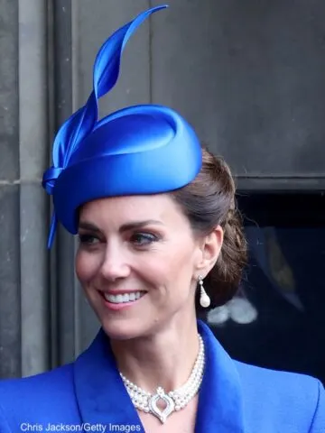 The Duchess of Rothesay in Saltire Blue for Scotland Service of Thanksgiving & Dedication