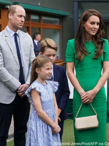 It’s Roland Mouret for Wimbledon Final with Prince George, Princess Charlotte, & Prince William