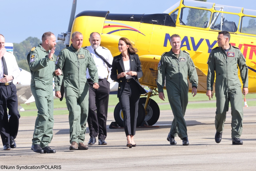 The Princess Wears Holland Cooper for Royal Navy Air Station Visit