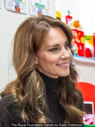 The Princess Mixes Old and New Styles for Baby Bank Visit