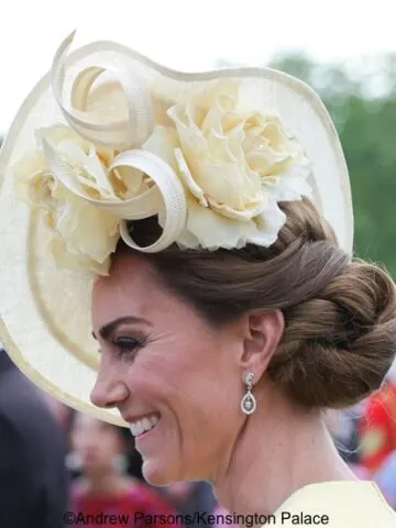The Princess in Soft Yellow for Buckingham Palace Garden Party