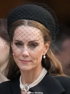 The Princess of Wales in Familiar Designs for Duchess of Kent Funeral Mass