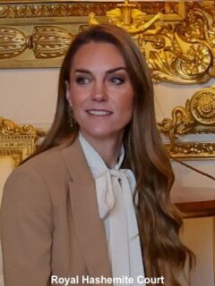 The Princess in Roland Mouret for Audience with Jordanian Royals