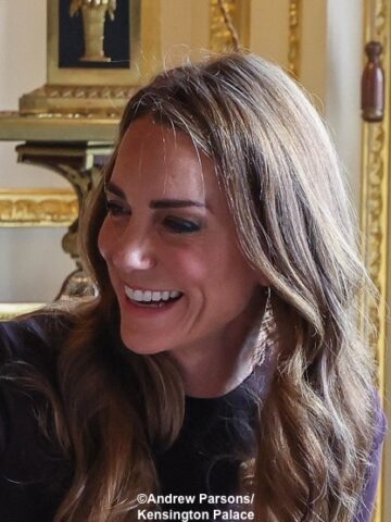 The Princess Wears Burberry for Windsor Castle Tea Party